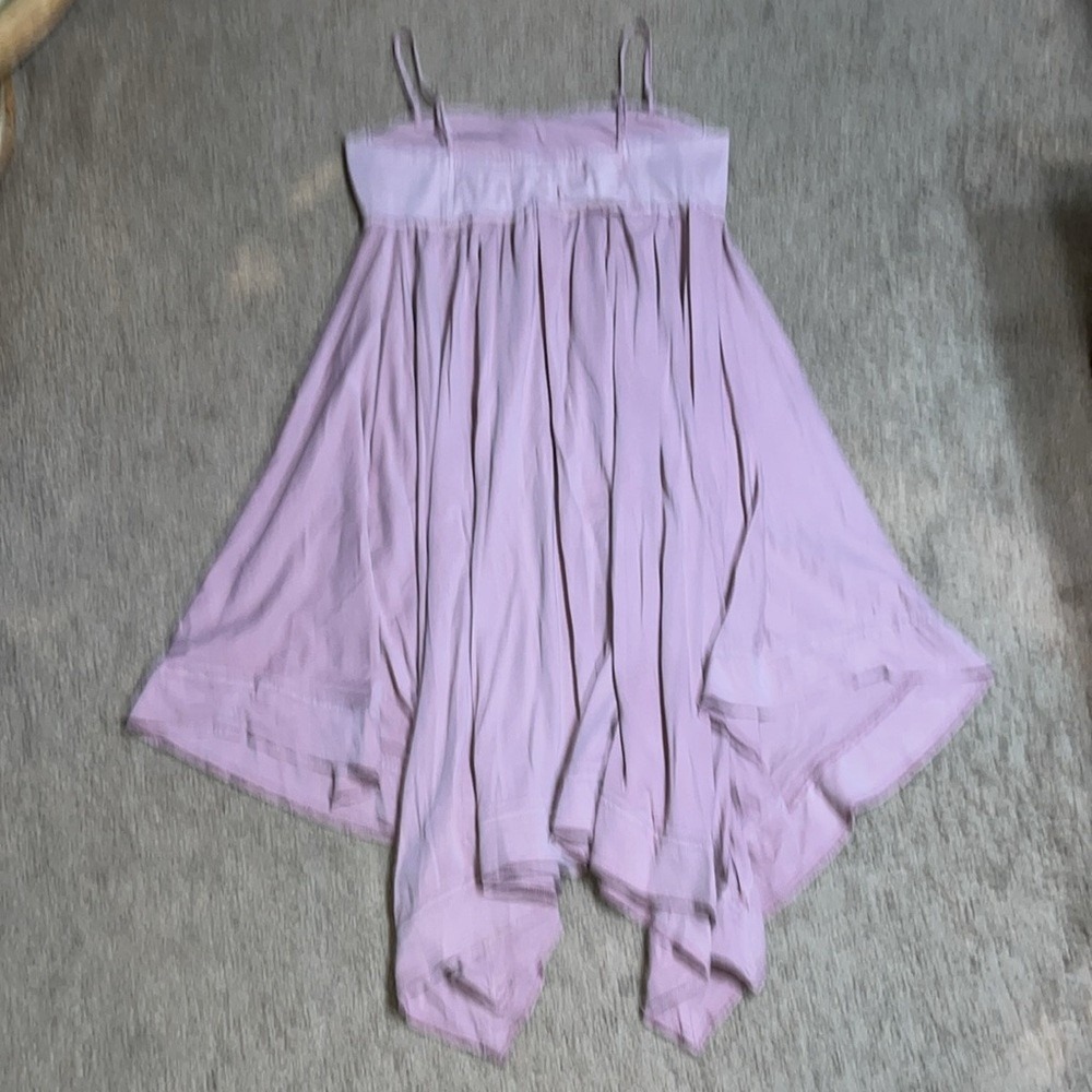 Anthropologie Daily Practice Asymmetrical A-Line Midi Dress Handkerchief Mauve L - Picture 6 of 12